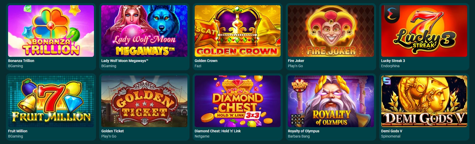 22Bit Casino Slot Games