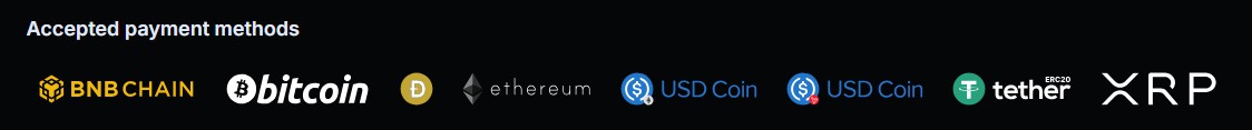 LineUp Casino cashier and crypto payment methods screenshot